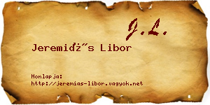 Jeremiás Libor névjegykártya